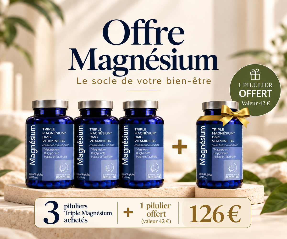 Offre Magnésium 3 mois - 3 + 1 OFFERT