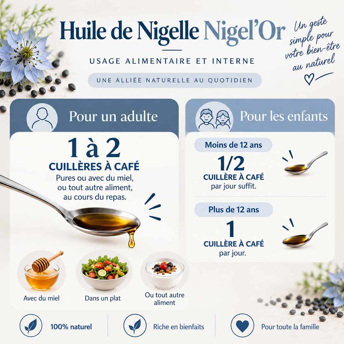 NIGEL’OR, Huile de Nigelle Bio